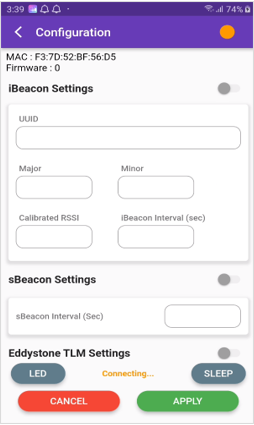 Beacon Configuration