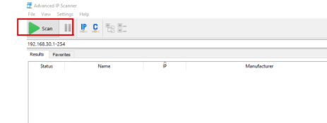 Advance IP scanner Home Page