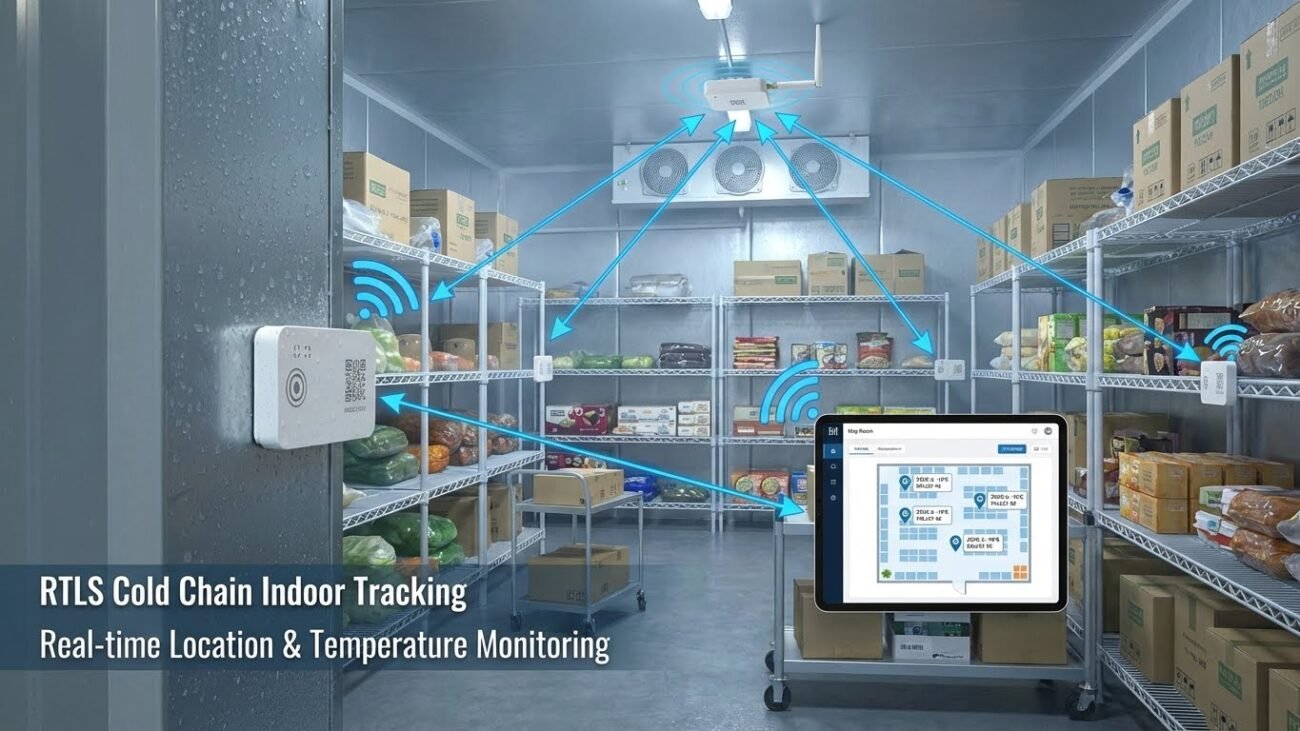 Cold chain storage shelves with temperature monitoring sensors from Sentrax and MokoSmartCold chain storage shelves with temperature monitoring sensors from Sentrax and MokoSmart