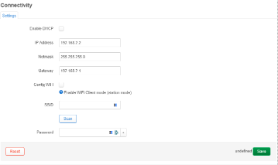 ZENIX LEN Connectivity Tab