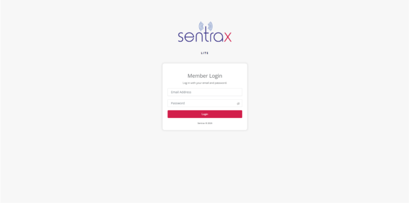 Login page